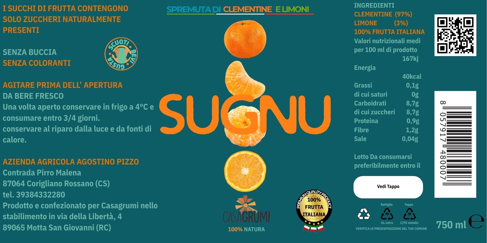 Cassetta Sugnu: 6 Bottiglie di Autentica Freschezza (750ml) - immagine 5